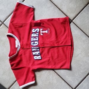 Texas Rangers jersey button up shirt 3T